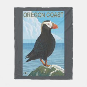 Couverture Polaire Macareux tufté de côte de l'Orégon