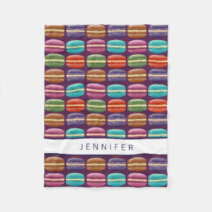 Couverture Polaire Macaron à Parties scintillant violette