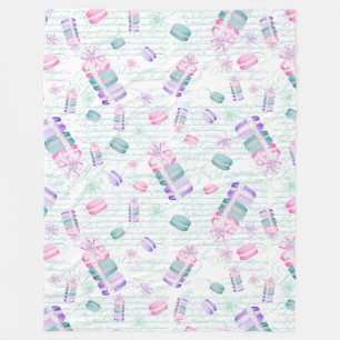 Couverture Polaire Macarons de Noël