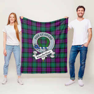 Couverture Polaire MacArthur Milton Clan Badge Tartan Carreaux