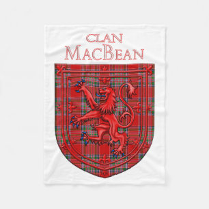 Couverture Polaire MacBean Tartan Scottish Plaid Lion Rampant