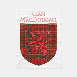 Couverture Polaire MacDougall Tartan Scottish Plaid Lion Rampant
