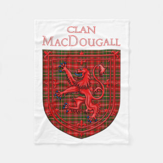 Couverture Polaire MacDougall Tartan Scottish Plaid Lion Rampant