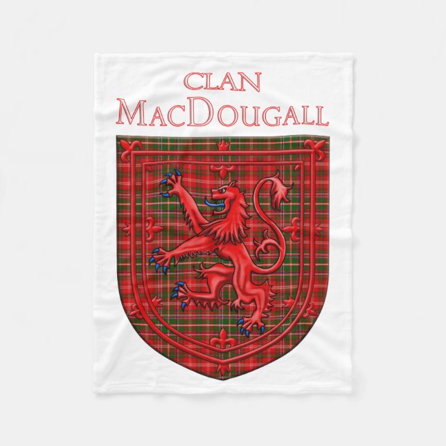 Couverture Polaire MacDougall Tartan Scottish Plaid Lion Rampant (Devant)