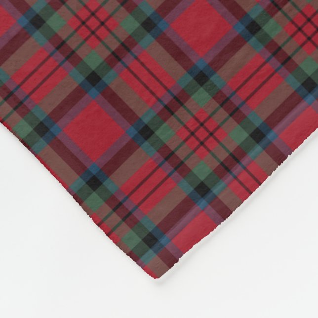 Couverture Polaire MacDuff Clan rouge, vert et bleu Tartan (Coin)
