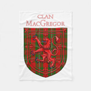 Couverture Polaire MacGregor Tartan Scottish Plaid Lion Rampant
