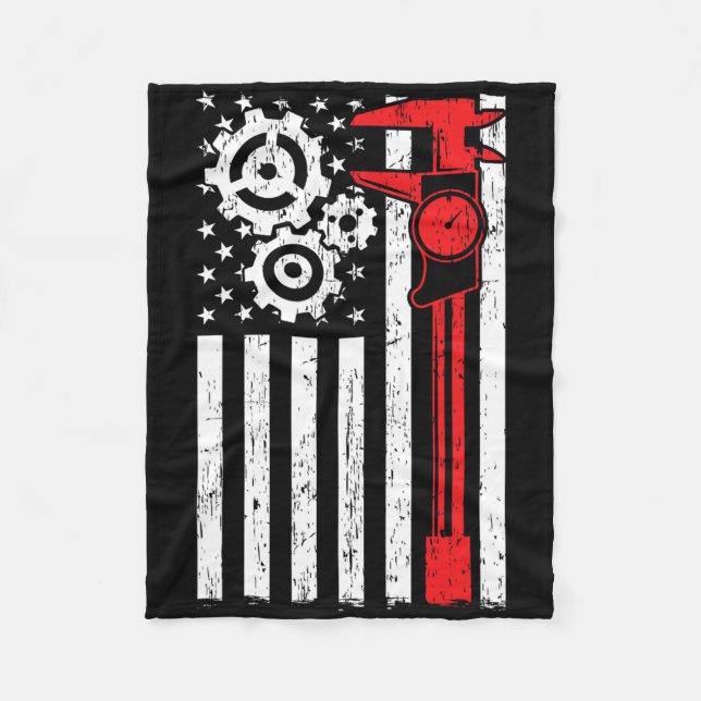 Couverture Polaire Machiniste Patriotic Machine Tools Opérateur Indep (Devant)