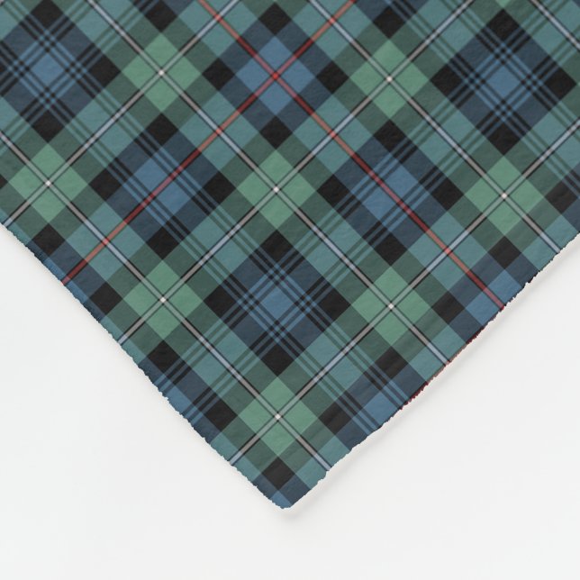 Couverture Polaire Mackenzie Clan vert clair et bleu tarte antique (Coin)