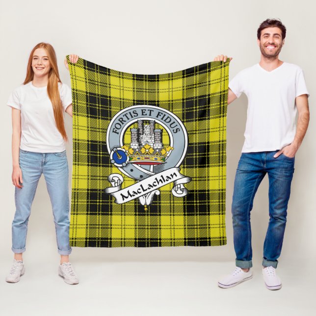 Couverture Polaire MacLachlan Clan Badge Tartan Plaid (En situation)