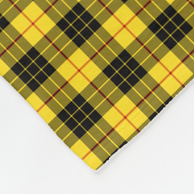 Couverture Polaire MacLeod Clan Bright Yellow et Black Tartan (Coin)