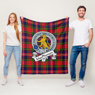 Couverture Polaire MacPherson Moderne Clan Badge Tartan Plaid