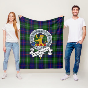 Couverture Polaire MacThomas Moderne Clan Badge Tartan Plaid