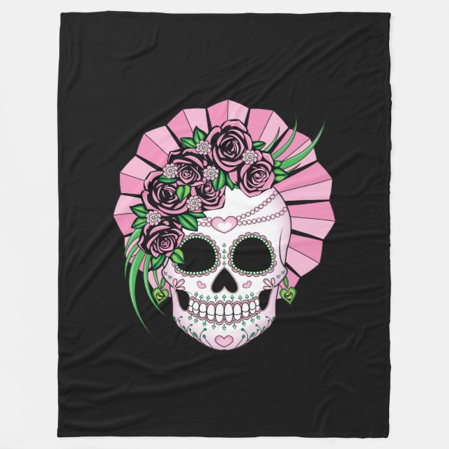 Couverture Polaire Madame Sugar Skull (Devant)