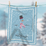 Couverture Polaire Magic and Wonder Christmas Snowman Blue ID440<br><div class="desc">Belle couverture en polaire de Noël avec un bonhomme de neige stylisé encadré en blanc sur un arrière - plan bleu cadet parsemé de flocons de neige et d'étoiles. Une élégante typographie tendance de "Magic and Wonder" complète le design. Ajoutez votre nom pour personnaliser si vous le souhaitez. Recherchez ID440...</div>