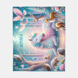 Couverture Polaire Magic Unicorn, Nursery Baby/ Enfants Nom personnal