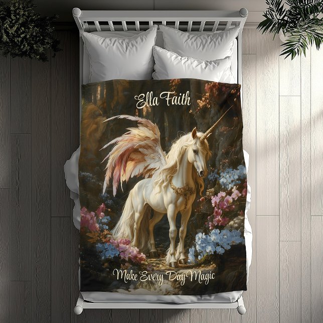 Couverture Polaire Magical Fairytale Unicorn Nursery ou Ado (Créateur téléchargé)