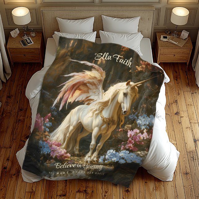 Couverture Polaire Magical Fairytale Unicorn Nursery ou Ado (Créateur téléchargé)