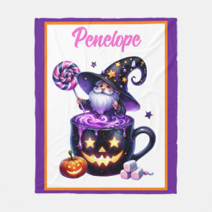 Couverture Polaire Magicien d'Halloween dans la sucette magique de ta