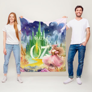 Couverture Polaire Magicien Oz Anniversaire Bonne Sorcière Décor pers