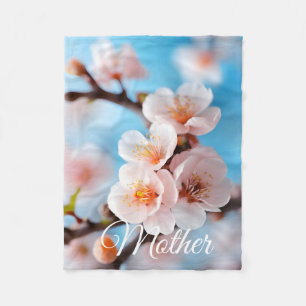 Couverture Polaire Magie de Fleur Rose