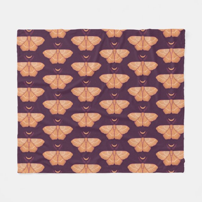Couverture Polaire Magie de minuit : Bouche de nuit (Devant (Horizontal))