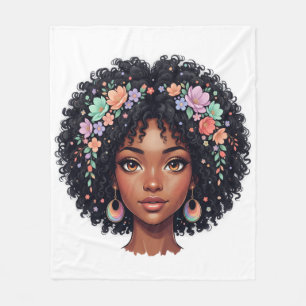 Couverture Polaire Magie des Filles Noires Afro Diva