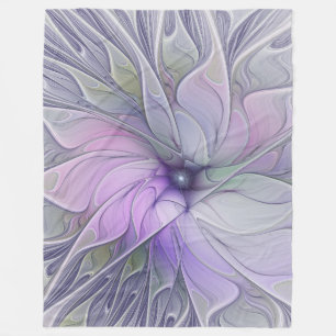 Couverture Polaire Magnifique beauté moderne abstraite fleur d'art fr