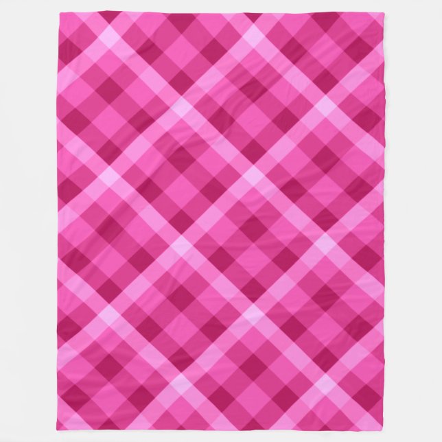 Couverture Polaire Magnifique Plaid Magenta Rose Grande Blanche En To (Devant)