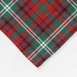 Couverture Polaire Maguire Tartan rouge vif et vert pâle
