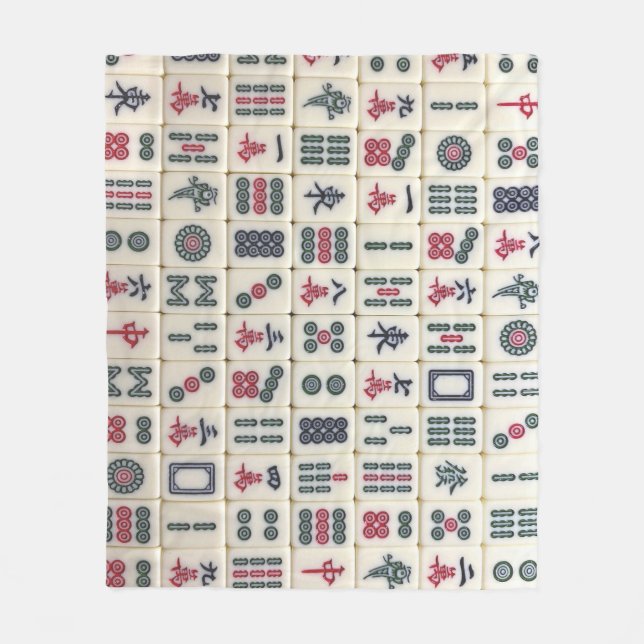 Couverture Polaire Mahjong Tiles (Devant)