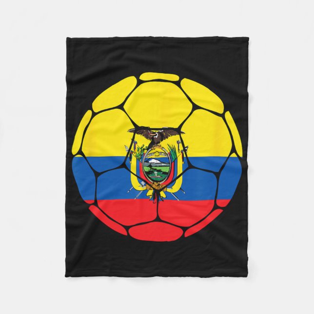 Couverture Polaire Maillot de foot Ecuador Ll Drapeau Equatorien Cade (Devant)