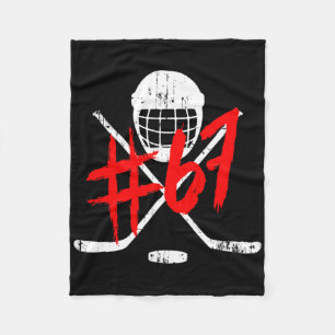 Couverture Polaire Maillot de hockey vintage 67 numéro 