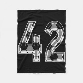 Couverture Polaire Maillot de joueur de football argent motif numéro