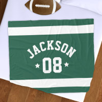 Maillot de sport vert nom et numéro