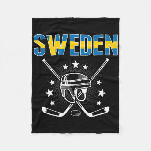 Couverture Polaire Maillot des Amoureux de Hockey sur Glace de Suède