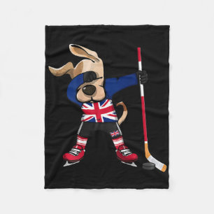 Couverture Polaire Maillot des fans de hockey sur glace du Royaume-Un