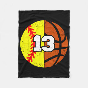 Couverture Polaire Maillot Numéro 13 Softll Sketll Drôle 13ème Annive