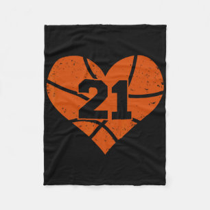 Couverture Polaire Maillot Numéro 21 Sketll Drôle Sketll Jeu de Coeur