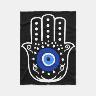 Couverture Polaire Main de Hamsa Fatima Oeil de Tigre Turc Protection