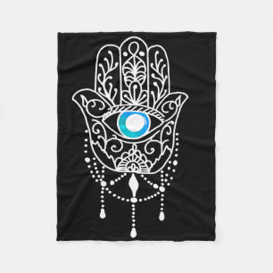 Couverture Polaire Main de Hamsa mauvais œil Namaste Yoga Méditation