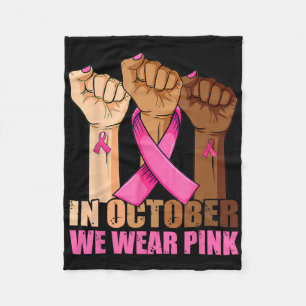 Couverture Polaire Main En Octobre Nous Portons Pink Breast Cancer Aw
