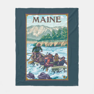 Couverture Polaire MaineRiver transportant la scène par radeau