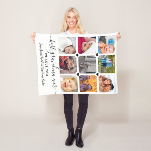 Couverture Polaire Maintenir l'amour connecté par amour 9 Collage pho