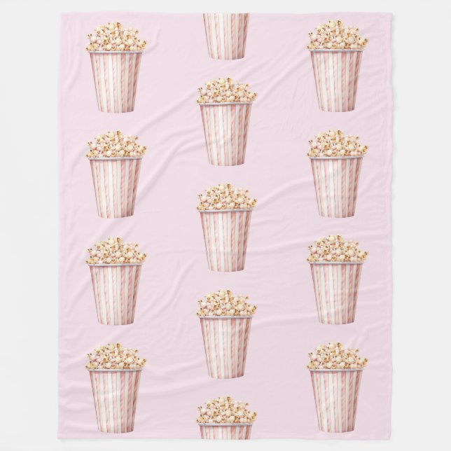 Couverture Polaire Maïs soufflé Blush Movie Time (Devant)