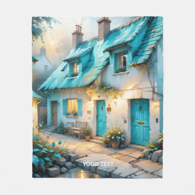 Couverture Polaire Maison Bleue Vieux Imaginaire (Devant)