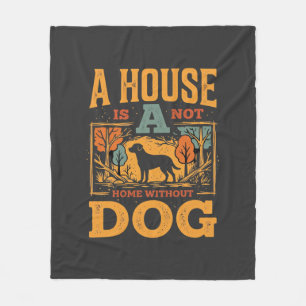 Couverture Polaire Maison de chien vintage
