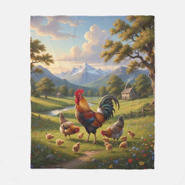 Couverture Polaire Maison de la ferme aux poules  (Devant)