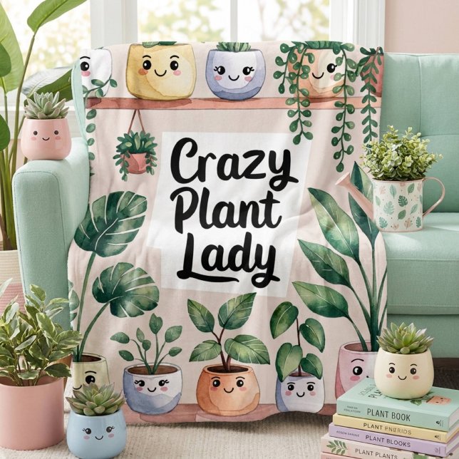 Couverture Polaire Maison de plante mignonne pastel (Créateur téléchargé)