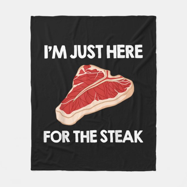 Couverture Polaire Maison du Ribeye Cadeau J'adore Steak (Devant)