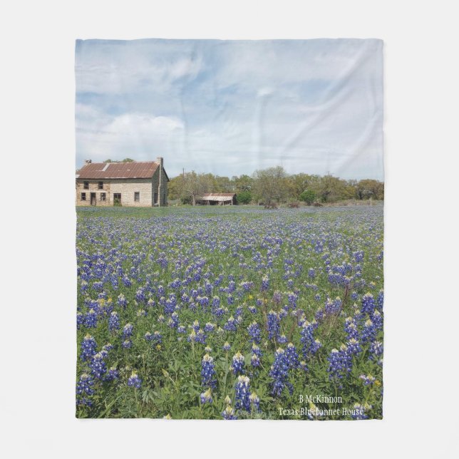 Couverture Polaire Maison du Texas Bluebonnet (Devant)